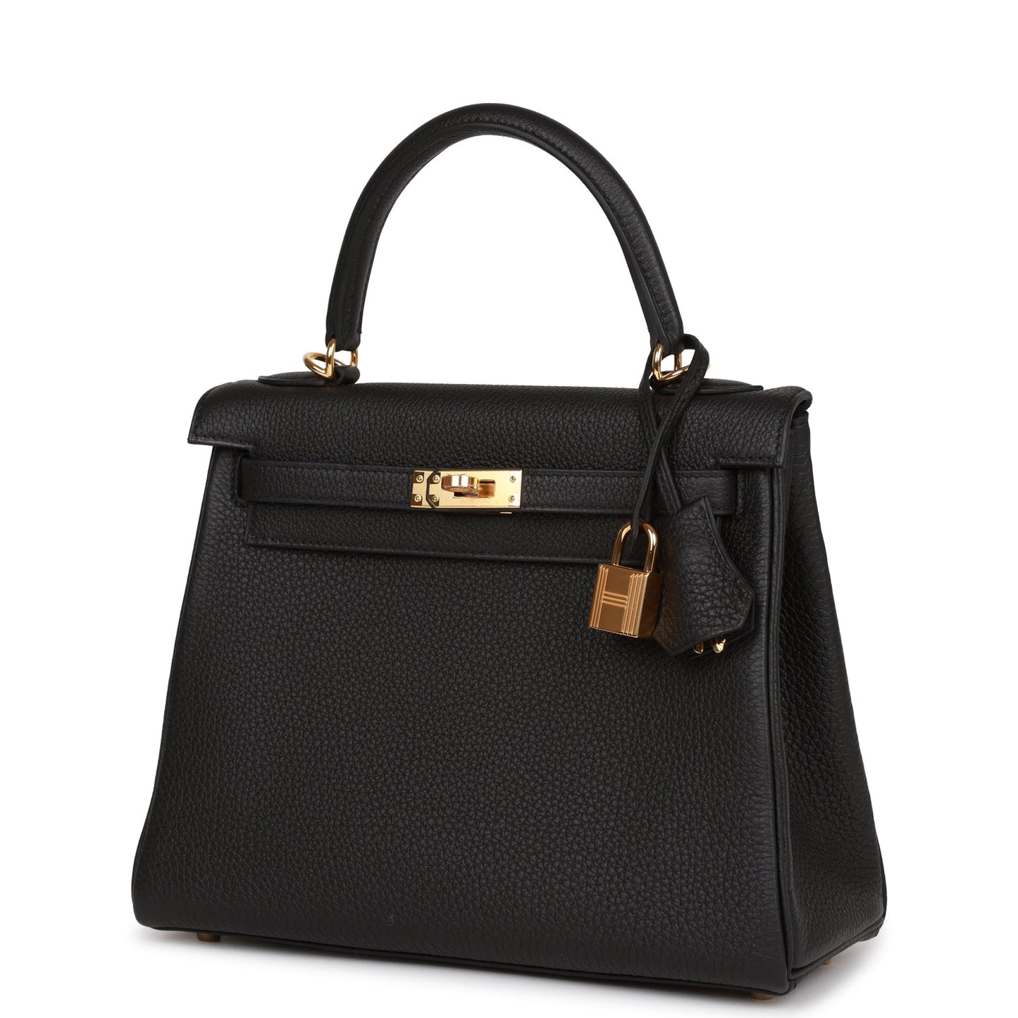 Hermes Kelly 25 Retourne Black Togo Gold Hardware