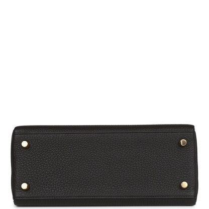 Hermes Kelly 25 Retourne Black Togo Gold Hardware