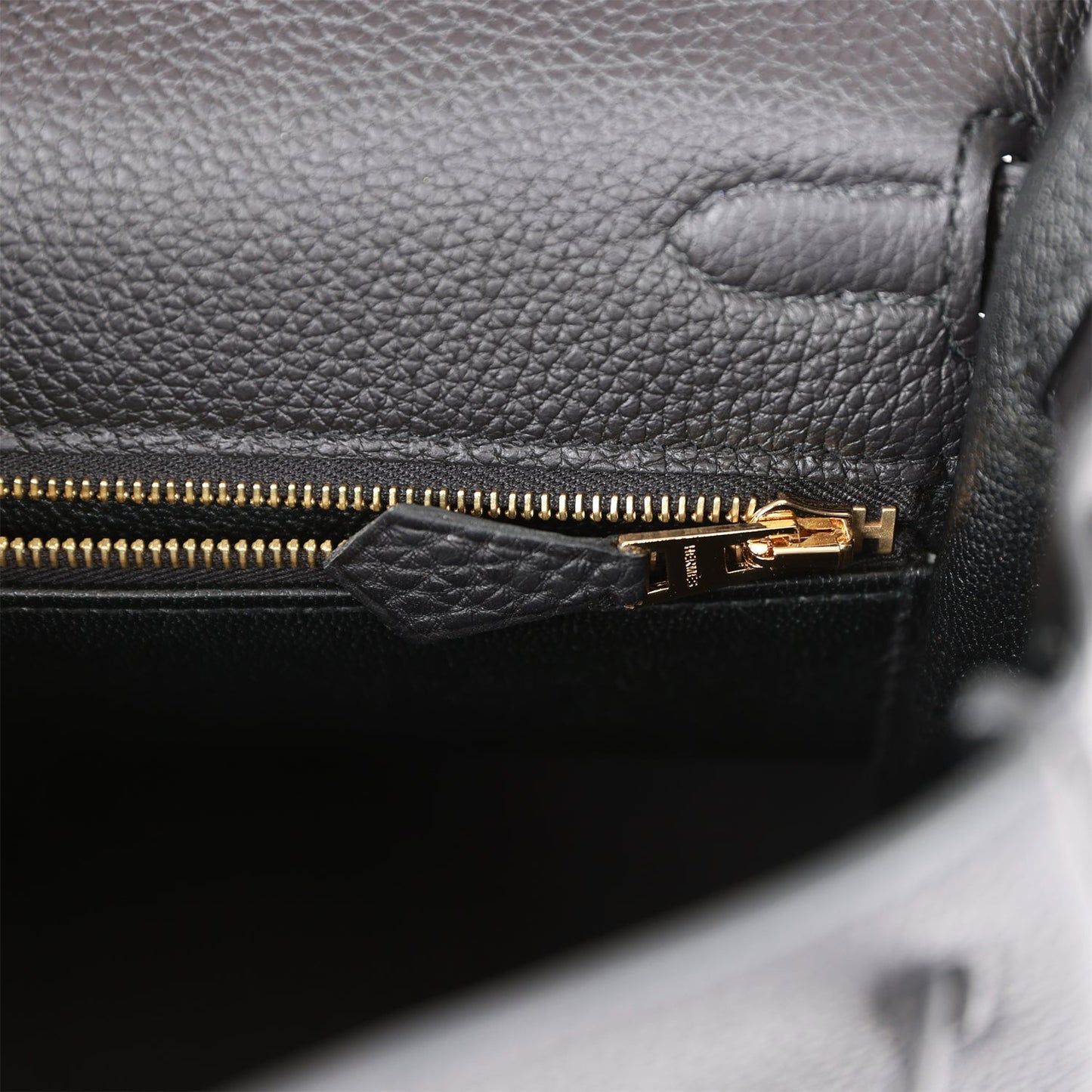 Hermes Kelly 25 Retourne Black Togo Gold Hardware