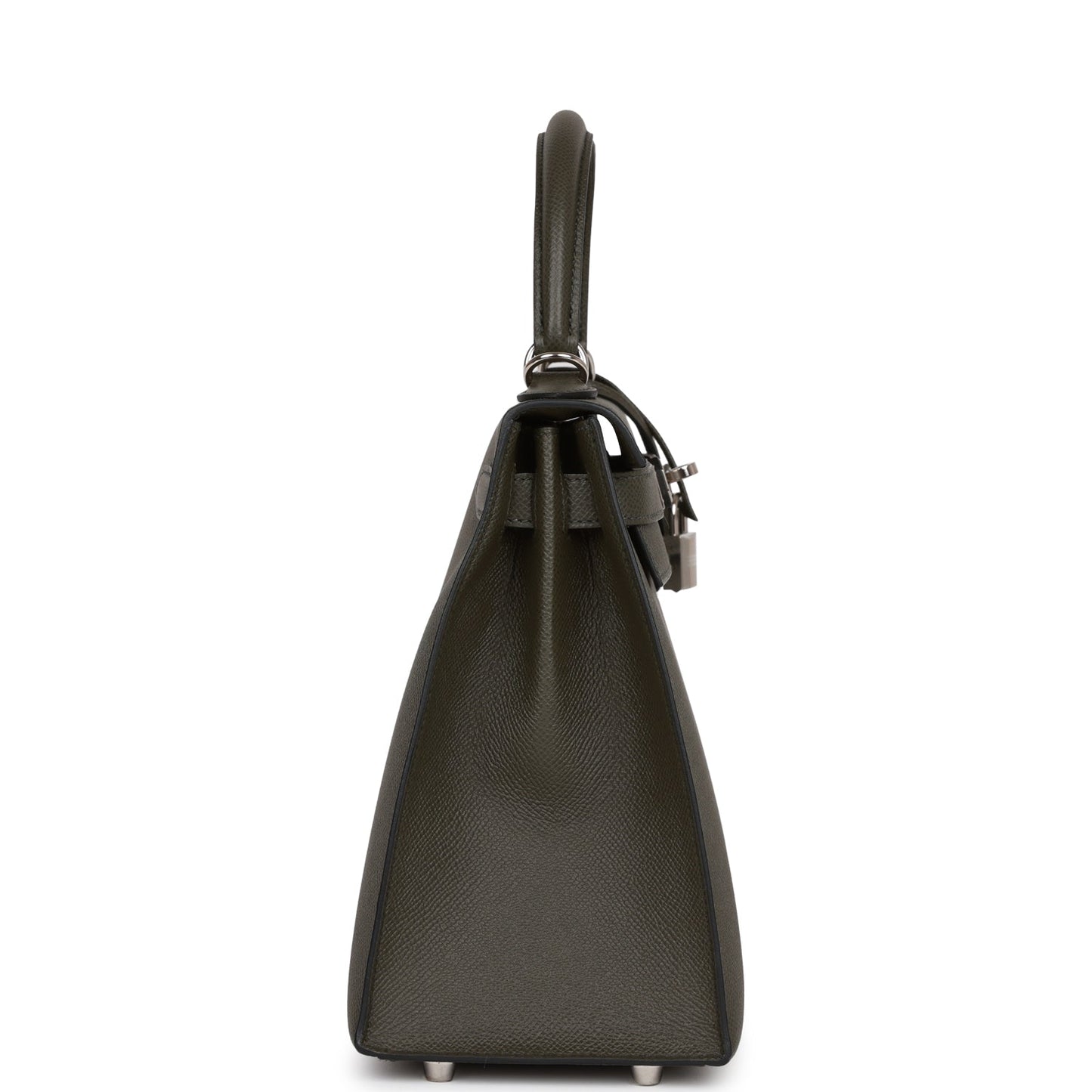 Hermes Kelly 28 Sellier Vert De Gris Epsom Palladium Hardware