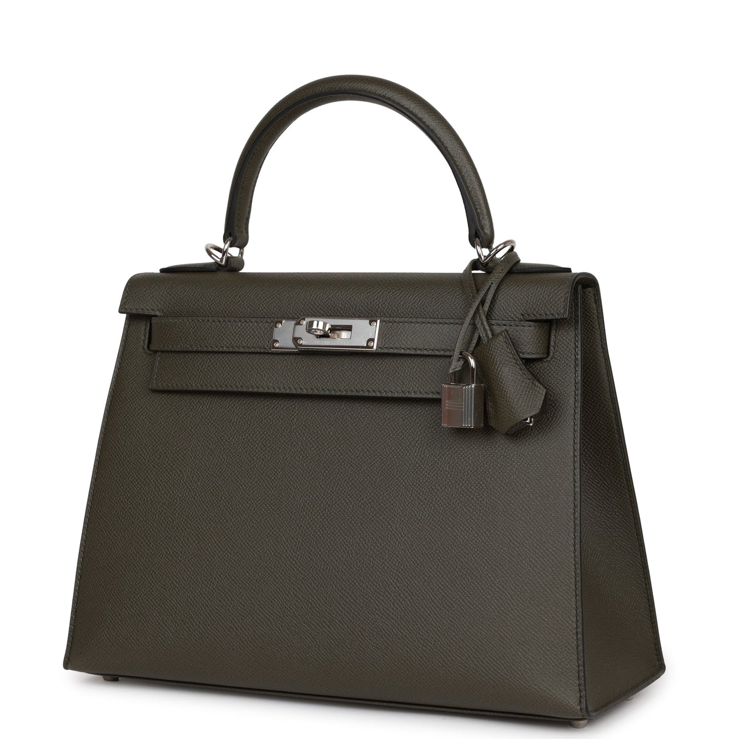 Hermes Kelly 28 Sellier Vert De Gris Epsom Palladium Hardware
