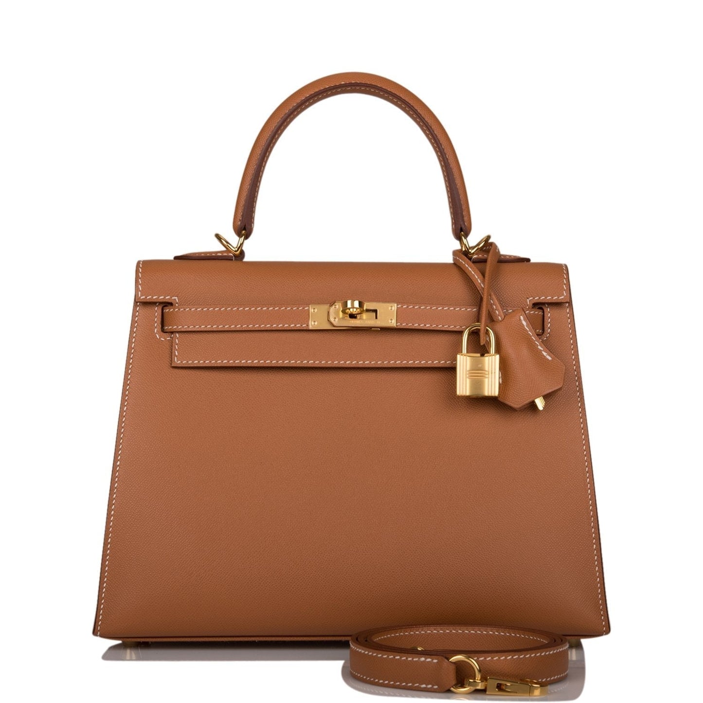 Hermes Kelly 25 Sellier Gold Epsom Gold Hardware