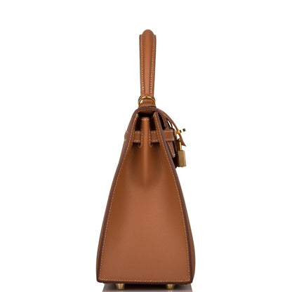Hermes Kelly 25 Sellier Gold Epsom Gold Hardware