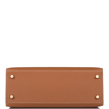 Hermes Kelly 25 Sellier Gold Epsom Gold Hardware