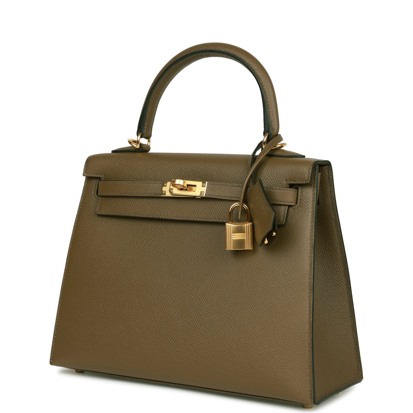 Hermes Kelly 25 Sellier Vert Olive Epsom Gold Hardware