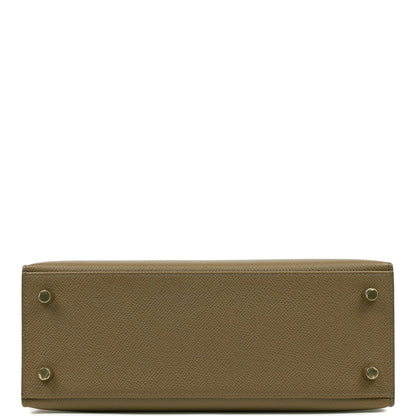 Hermes Kelly 25 Sellier Vert Olive Epsom Gold Hardware
