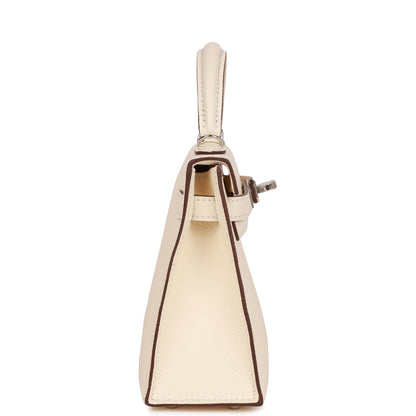 Hermes Kelly 20 Sellier Nata Epsom Palladium Hardware