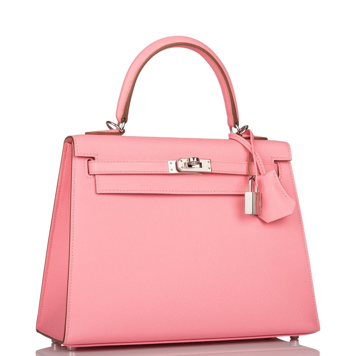 Hermes Kelly 25 Sellier Rose Confetti Epsom Palladium Hardware