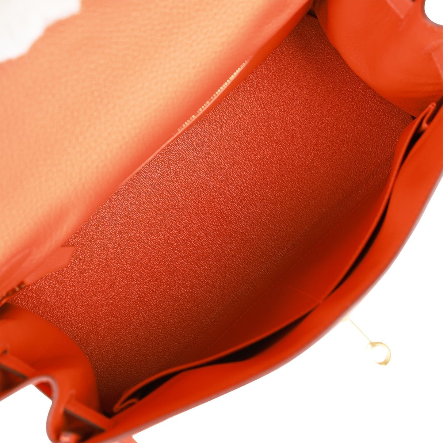 Hermes Kelly 28 Retourne Orange Togo Gold Hardware