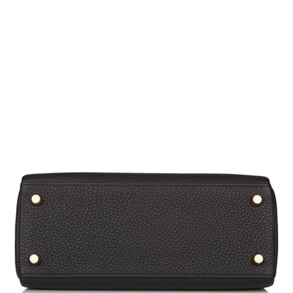 Hermes Kelly 25 Retourne Black Togo Gold Hardware