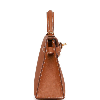 Hermes Kelly 20 Sellier Gold Epsom Gold Hardware