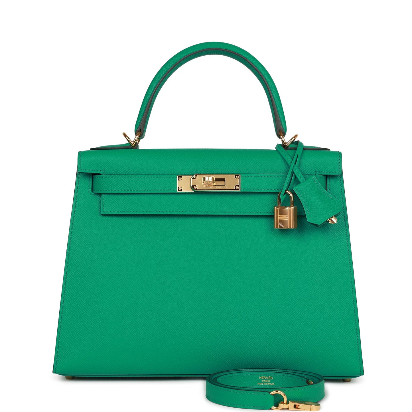 Hermes Kelly 28 Sellier Vert Jade Epsom Gold Hardware