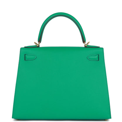 Hermes Kelly 28 Sellier Vert Jade Epsom Gold Hardware