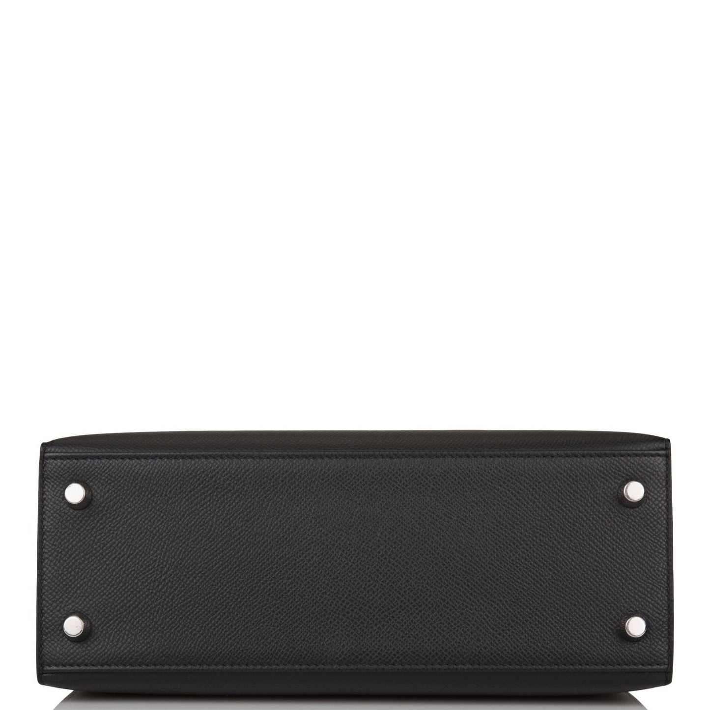 Hermes Kelly 25 Sellier Black Epsom Palladium Hardware