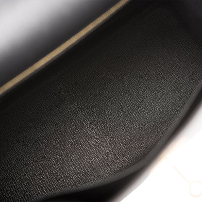 Hermes Kelly 28 Sellier Black Epsom Gold Hardware