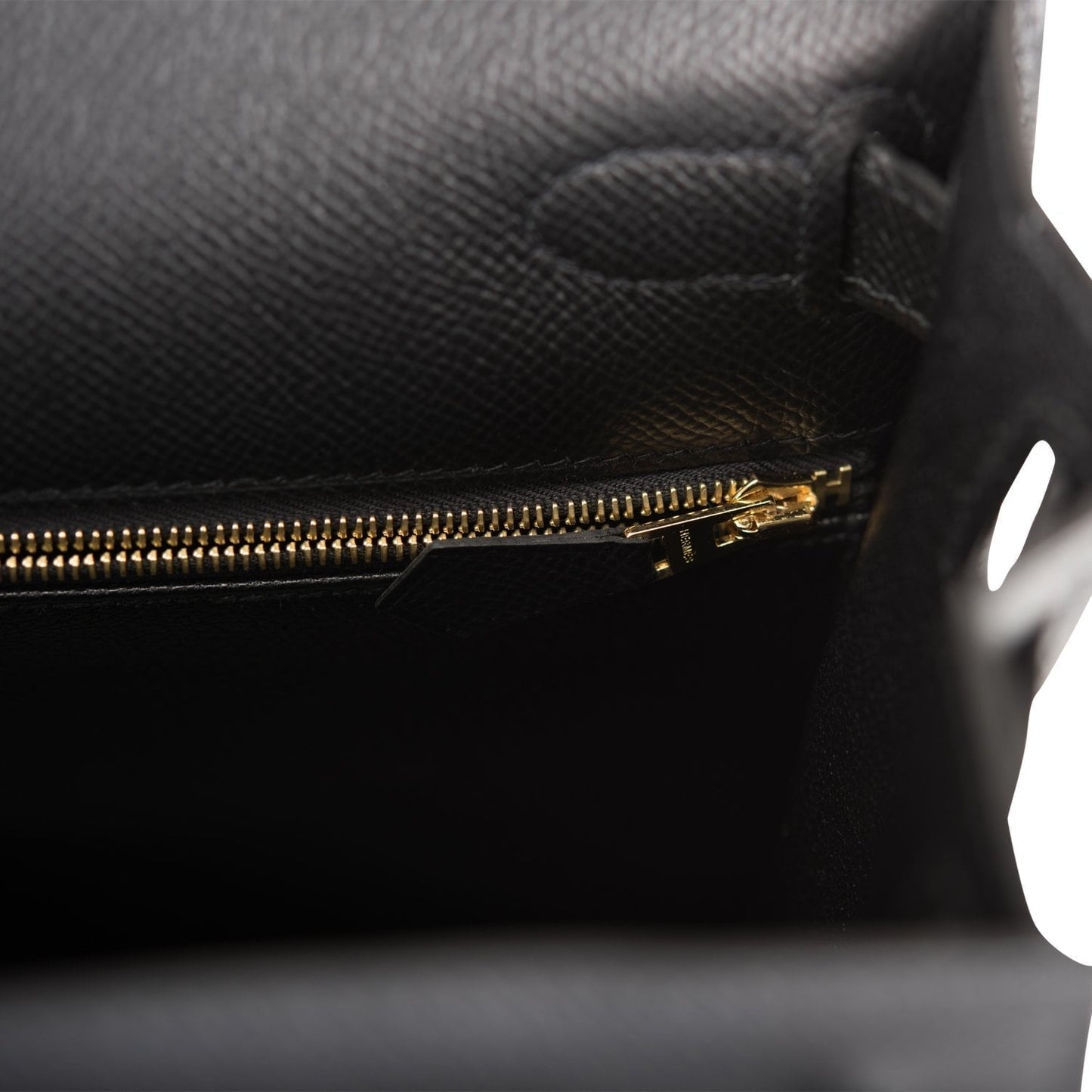 Hermes Kelly 28 Sellier Black Epsom Gold Hardware