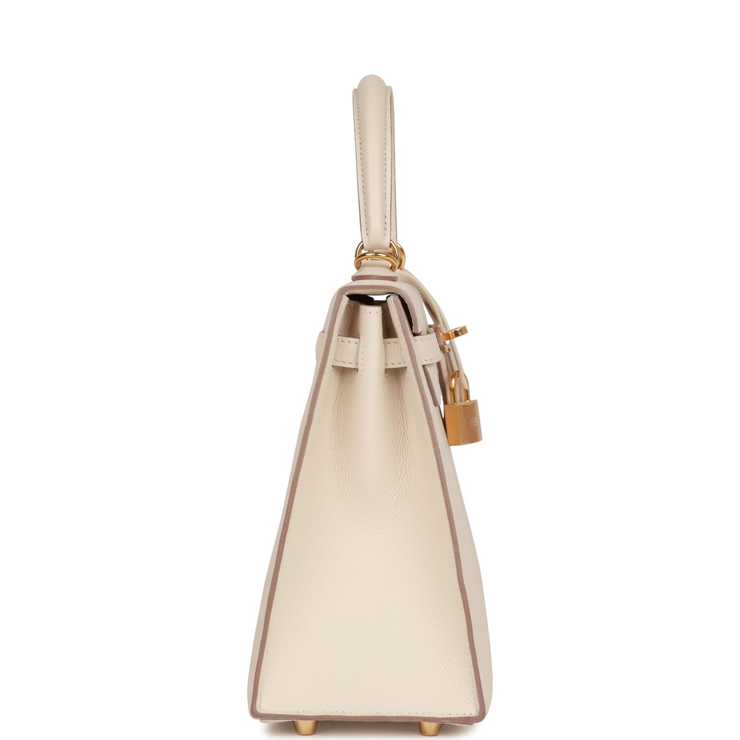 Hermes Kelly 25 Sellier Craie Epsom Gold Hardware