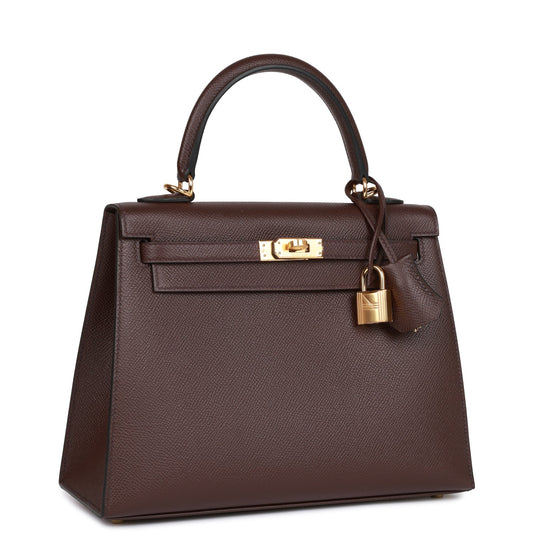 Hermes Kelly 25 Sellier Rouge Sellier Epsom Gold Hardware