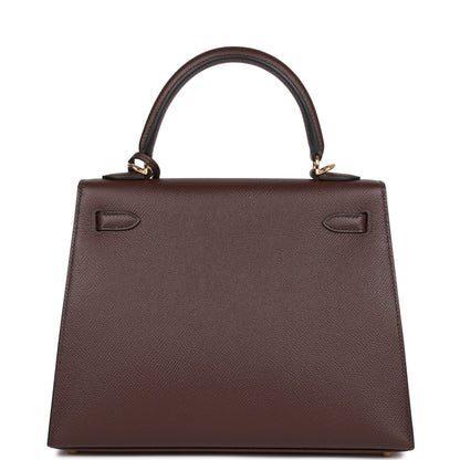 Hermes Kelly 25 Sellier Rouge Sellier Epsom Gold Hardware