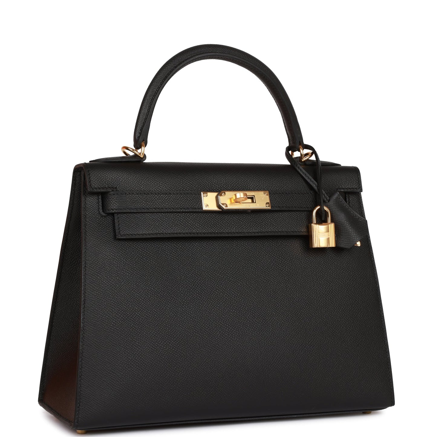 Hermes Kelly 28 Sellier Black Epsom Gold Hardware