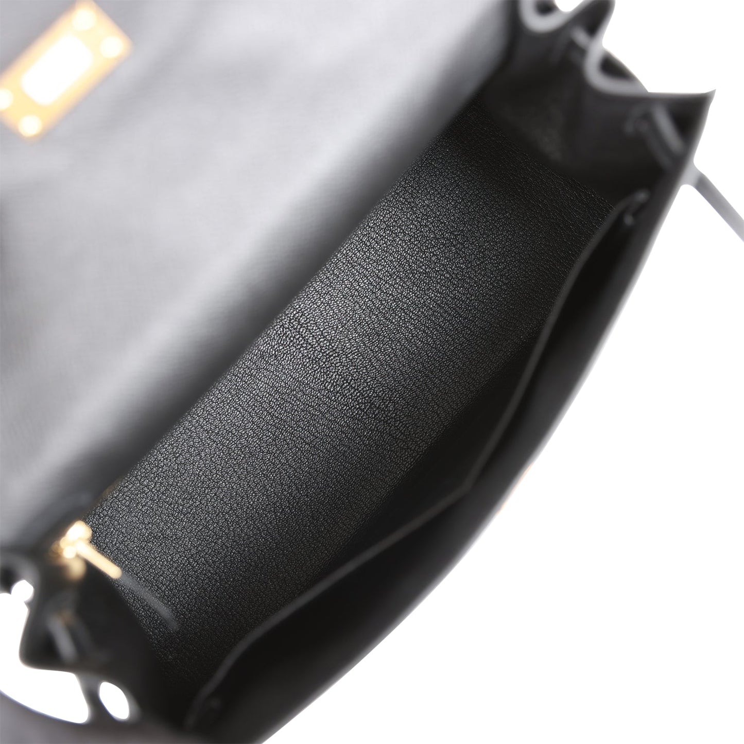 Hermes Kelly 28 Sellier Black Epsom Gold Hardware