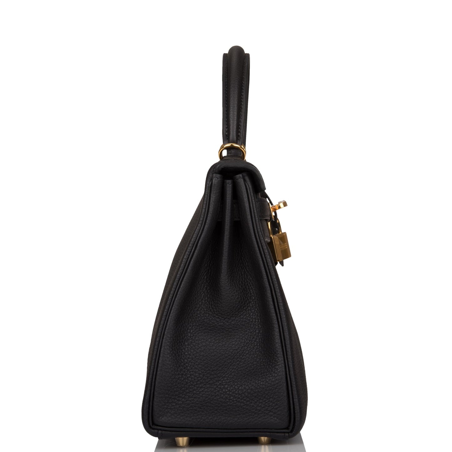 Hermes Kelly 25 Retourne Black Togo Gold Hardware