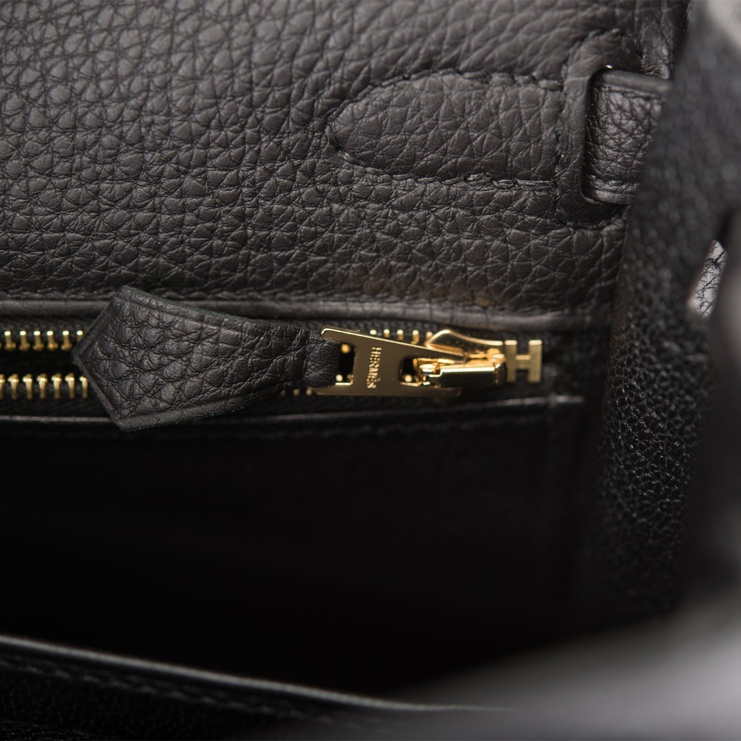 Hermes Kelly 25 Retourne Black Togo Gold Hardware