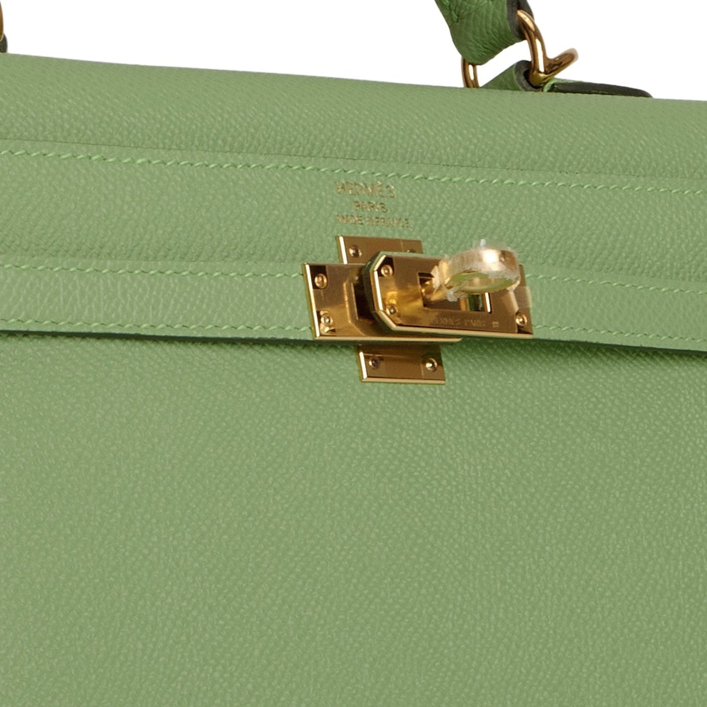 Hermes Kelly 25 Sellier Vert Criquet Epsom Gold Hardware
