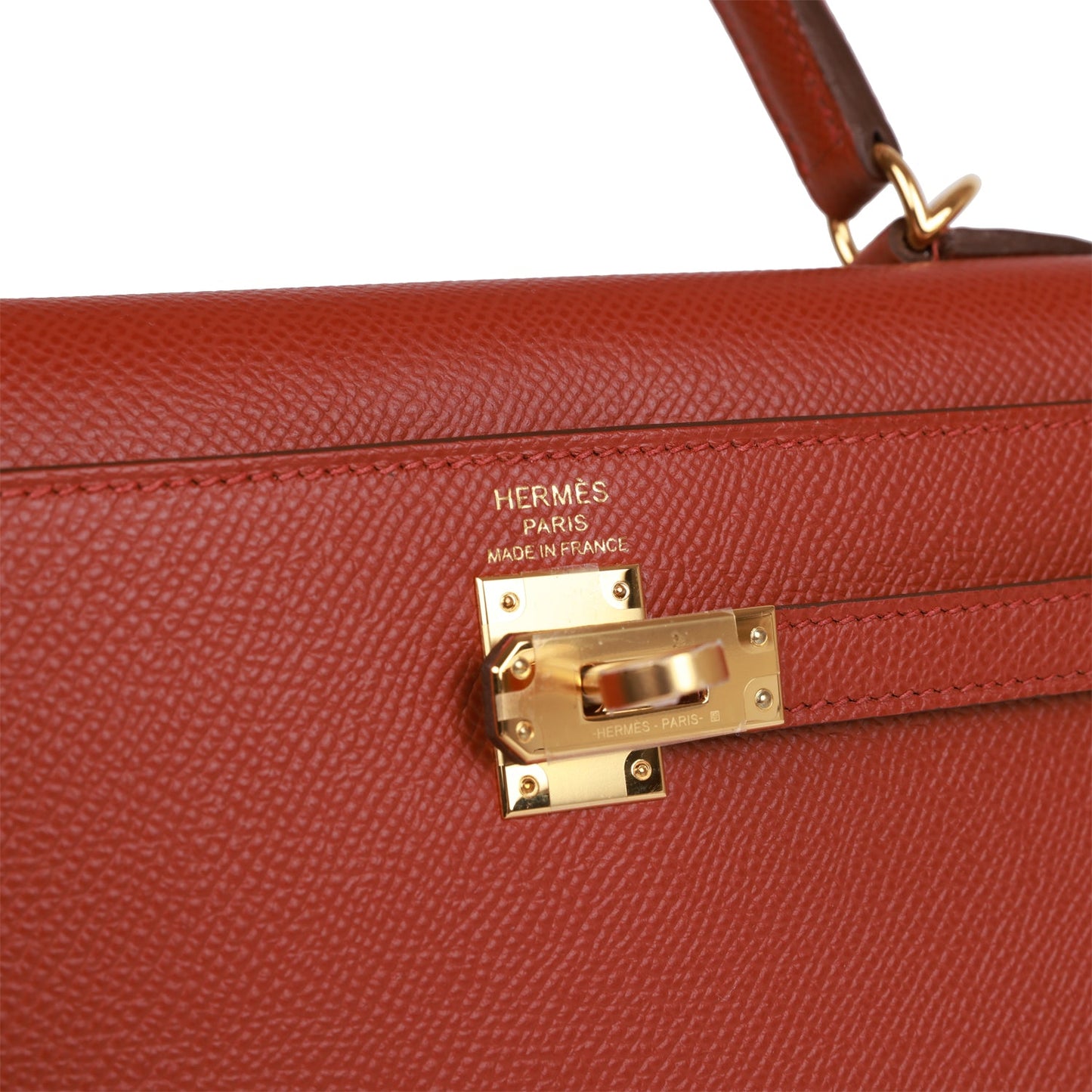 Hermes Kelly 25 Sellier Rouge Venetian Epsom Gold Hardware