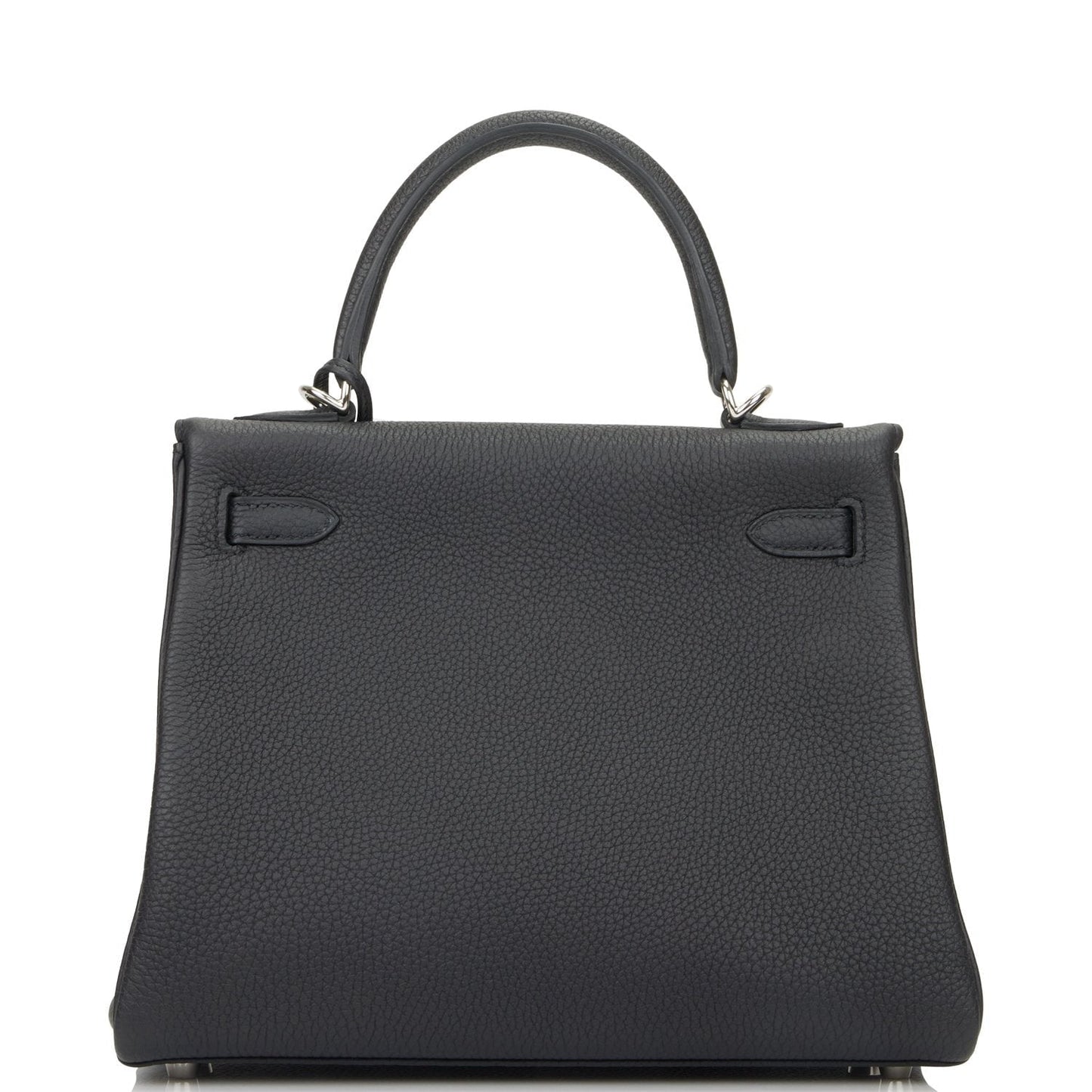 Hermes Kelly 25 Retourne Black Togo Palladium Hardware