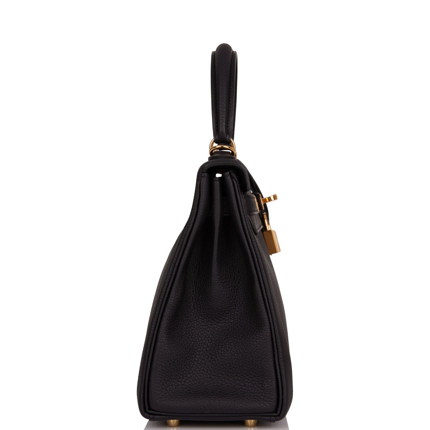Hermes Kelly 25 Retourne Black Togo Gold Hardware