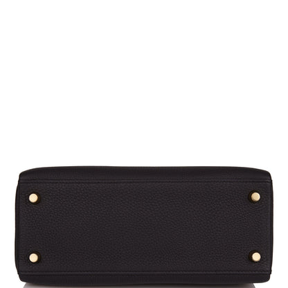 Hermes Kelly 25 Retourne Black Togo Gold Hardware
