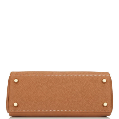 Hermes Kelly 25 Retourne Gold Togo Gold Hardware