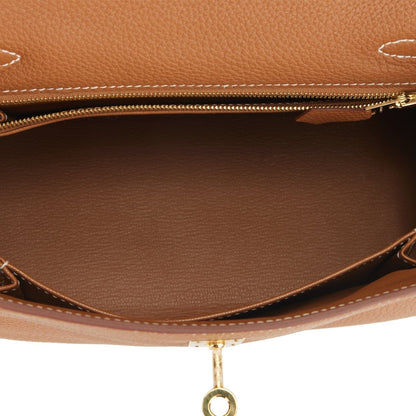 Hermes Kelly 25 Retourne Gold Togo Gold Hardware