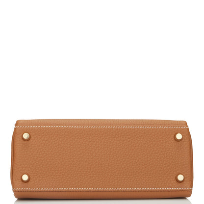 Hermes Kelly 25 Retourne Gold Togo Gold Hardware