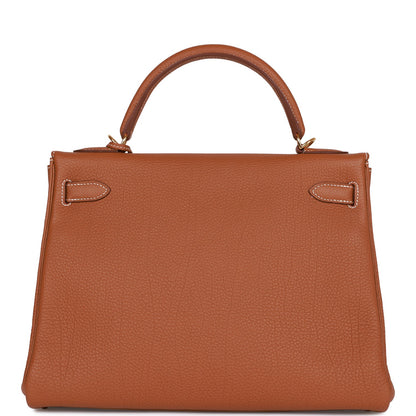 Hermes Kelly 32 Retourne Gold Togo Gold Hardware