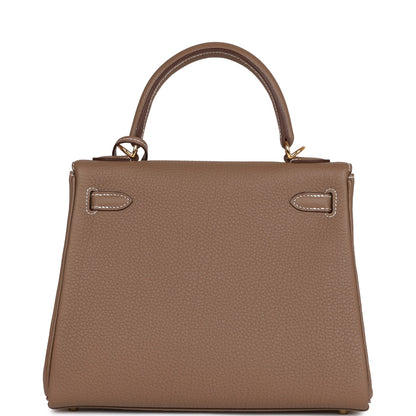 Hermes Kelly 25 Retourne Etoupe Togo Gold Hardware