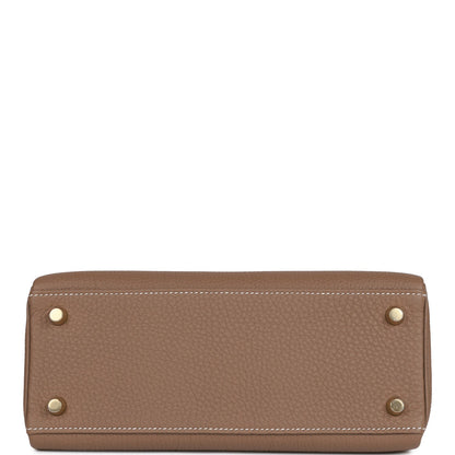 Hermes Kelly 25 Retourne Etoupe Togo Gold Hardware
