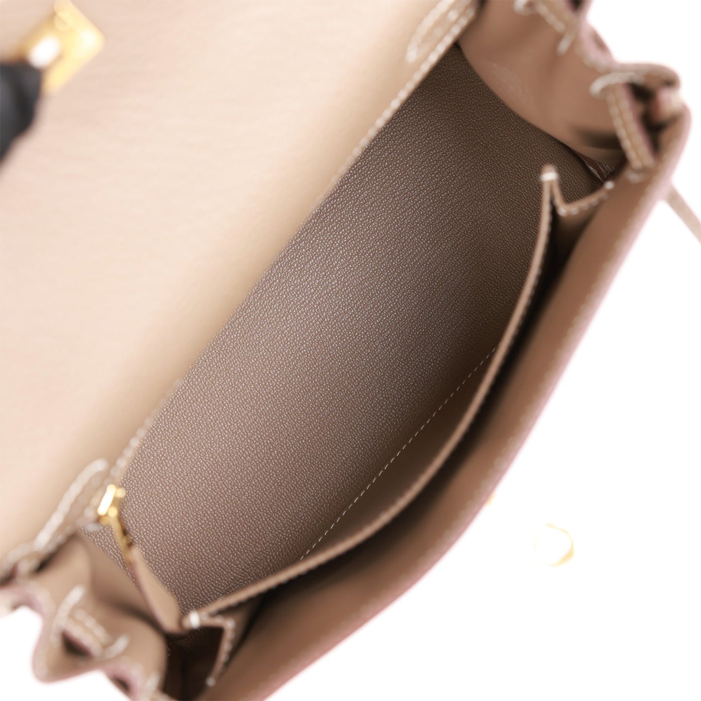 Hermes Kelly 25 Retourne Etoupe Togo Gold Hardware