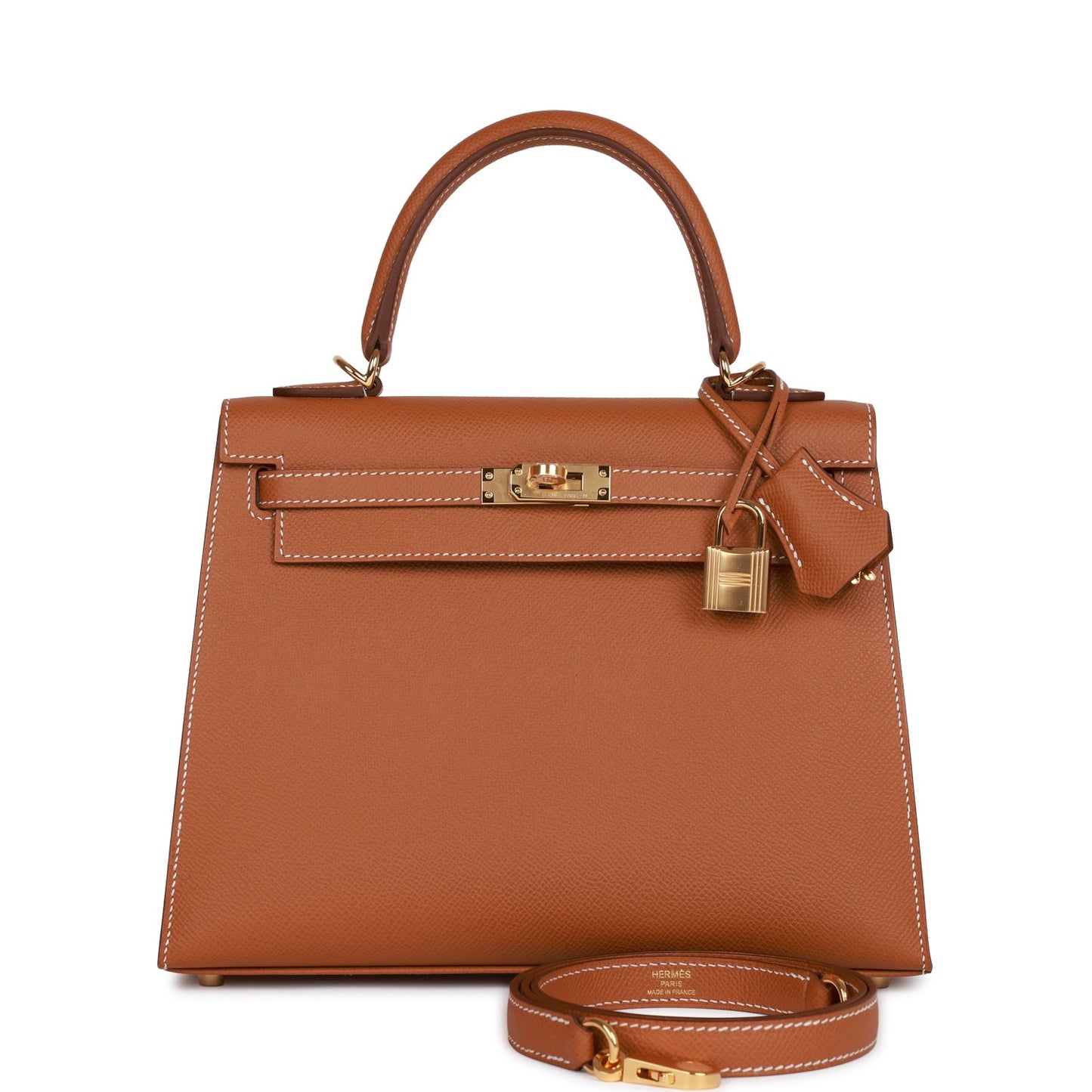 Hermes Kelly 25 Sellier Gold Epsom Gold Hardware