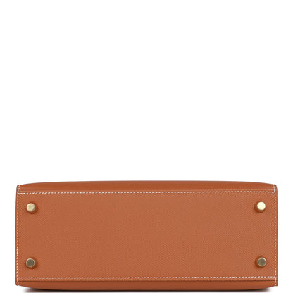 Hermes Kelly 25 Sellier Gold Epsom Gold Hardware