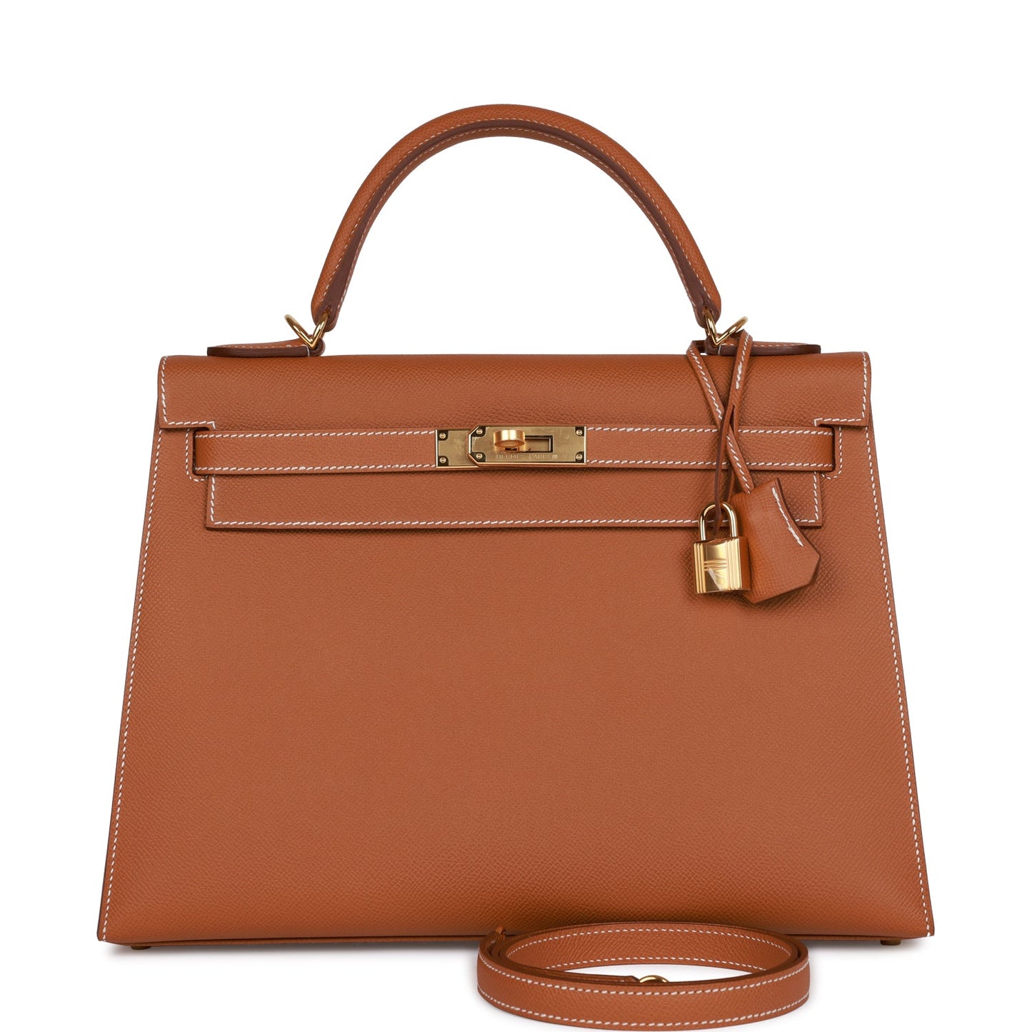 Hermes Kelly 32 Sellier Gold Epsom Gold Hardware