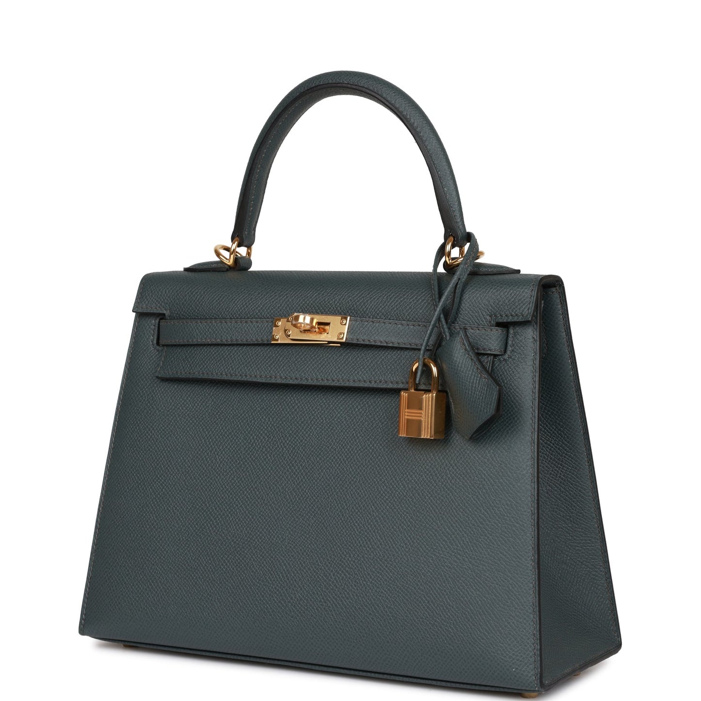 Hermes Kelly 25 Sellier Bleu Orage Epsom Gold Hardware