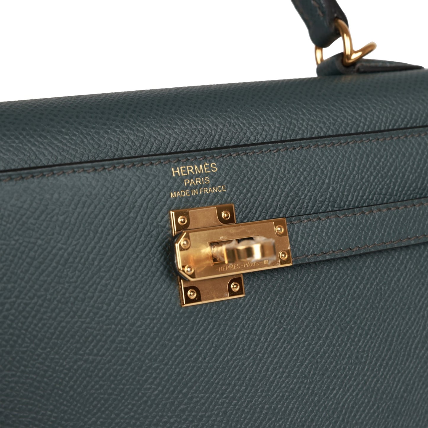 Hermes Kelly 25 Sellier Bleu Orage Epsom Gold Hardware