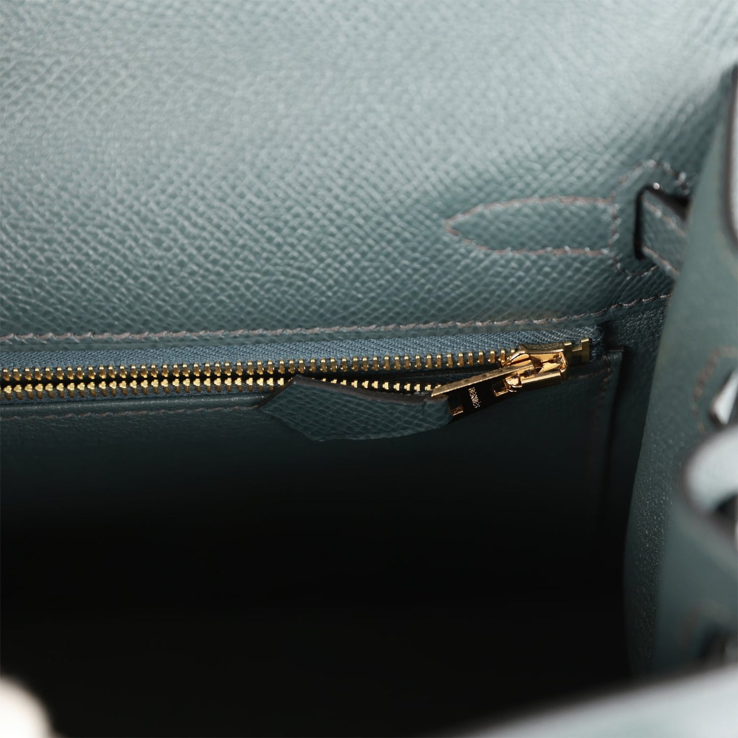 Hermes Kelly 25 Sellier Bleu Orage Epsom Gold Hardware