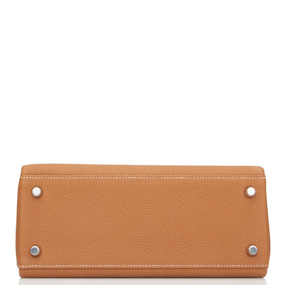 Hermes Kelly 25 Retourne Gold Togo Palladium Hardware