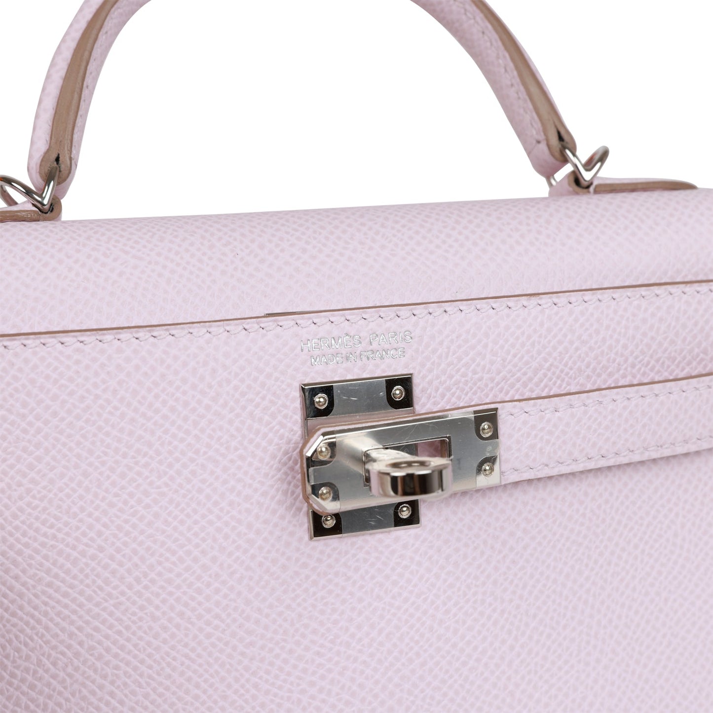 Hermes Kelly 20 Sellier Mauve Pale Epsom Palladium Hardware