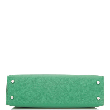 Hermes Kelly 20 Sellier Cactus Verso Epsom Palladium Hardware