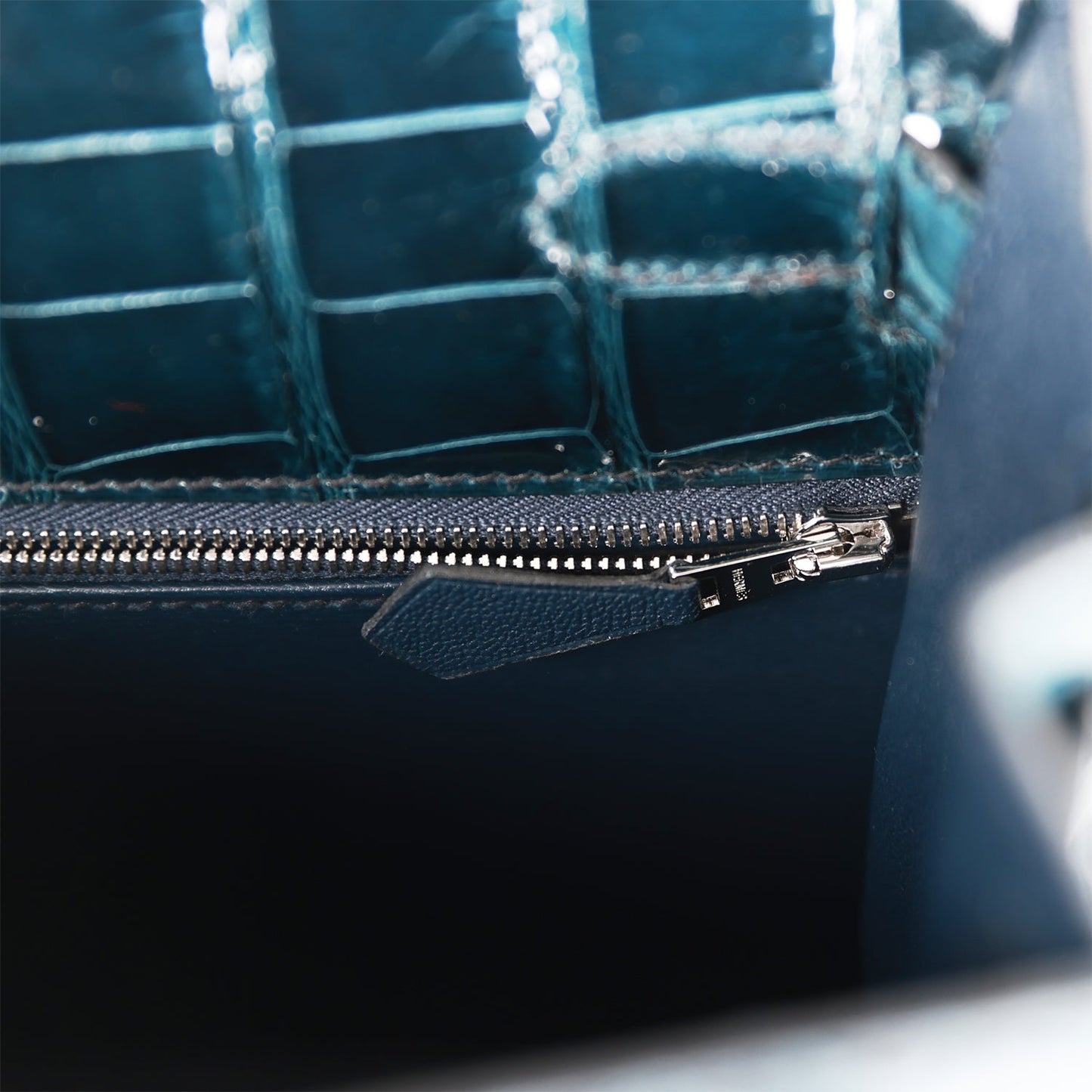 Hermes Kelly 28 Sellier Tri-color Black, Vert Rousseau and Vert Bosphore Shiny and Matte Alligator Palladium Hardware