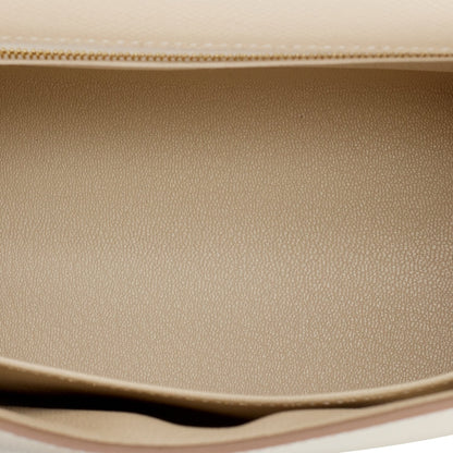 Hermes Kelly 25 Sellier Craie Epsom Gold Hardware